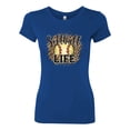 thumbnail image 3 of Softball Life Animal Print Girl Sports Womens Slim Fit Junior Tee, Royal, Medium, 3 of 5