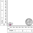 thumbnail image 4 of Gem Stone King 10K White Gold Pink Moissanite White Moissanite and White Lab Grown Diamond 5 Stone Bridal Engagement Wedding Ring Set for Women (0.81 Cttw, Round: 5MM and 3MM, Size 5), 4 of 6