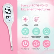 Easy@Home Digital Basal Thermometer for Women’s Fertility and Ovulation Tracking, Includes Battery and Storage Case, Adult