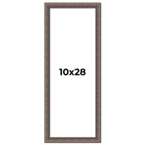10x28 Frame Silver Real Wood Picture Frame Width 1.25 Inches | Interior Frame Depth 0.5 Inches |