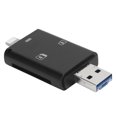 thumbnail image 3 of Lector de tarjetas de memoria 3 en 1 portátil USB 1.1/2.0 antimagnético, antigolpes y resistente al desgaste para teléfonos iOS, 3 of 5
