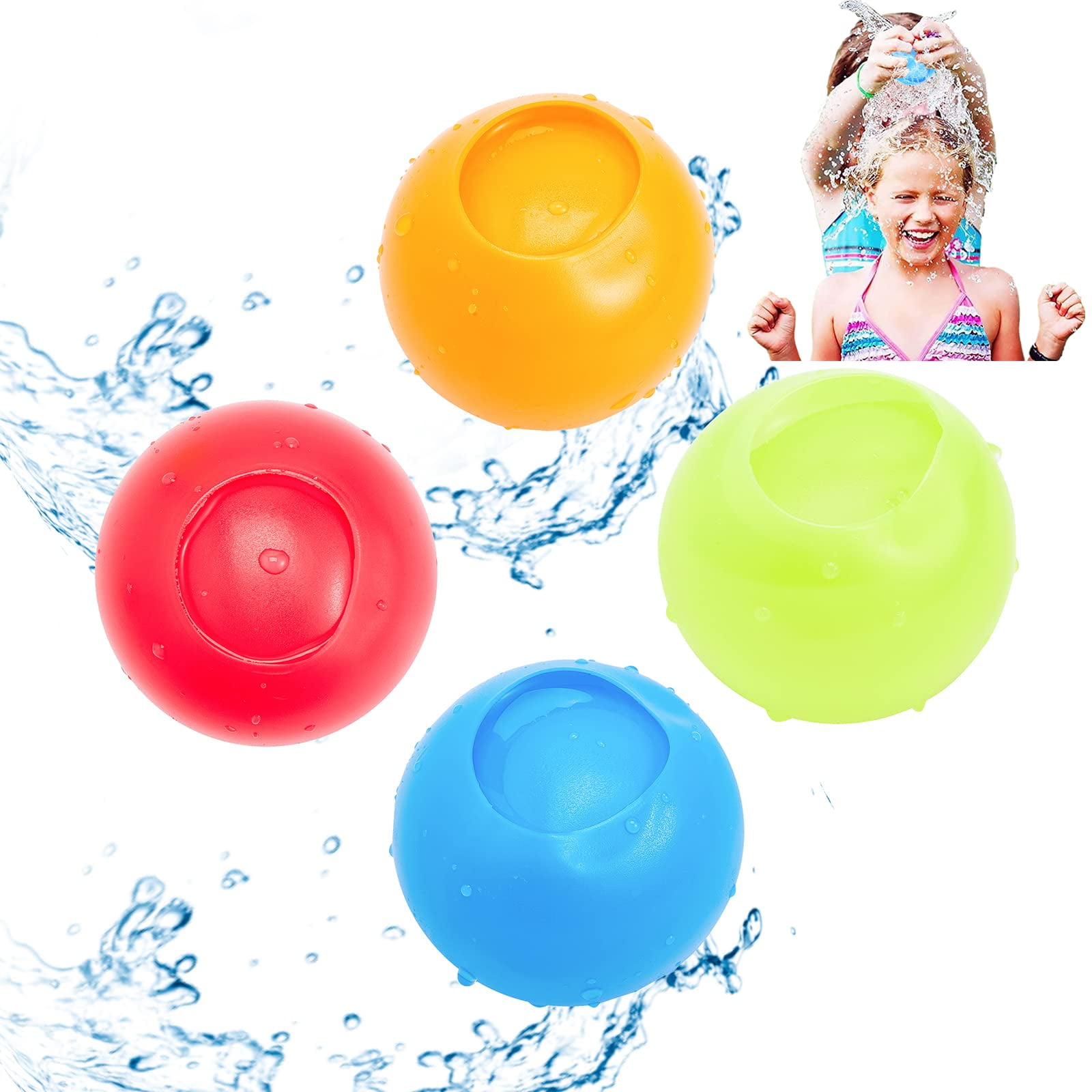 Novel Water Bombs Water Fight Splash Balls Reusable Self Seal Water
