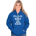 thumbnail image 4 of Still Plays With Blocks Mechanic Unisex Plus Size Zip Hoodie Brisco Brands 3X, 4 of 6