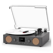 TANLANIN Gray Record Player, Bluetooth, FM Radio & USB