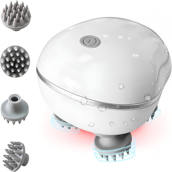 XIRQI Electric Scalp Massager,Head Massager Scalp Stress Relax,Silicone Scalp Massager,Head Massager for Hair Growth,Head Scratcher,Scalp Massager Shampoo Brush,Pet Massager,Cat,Dog