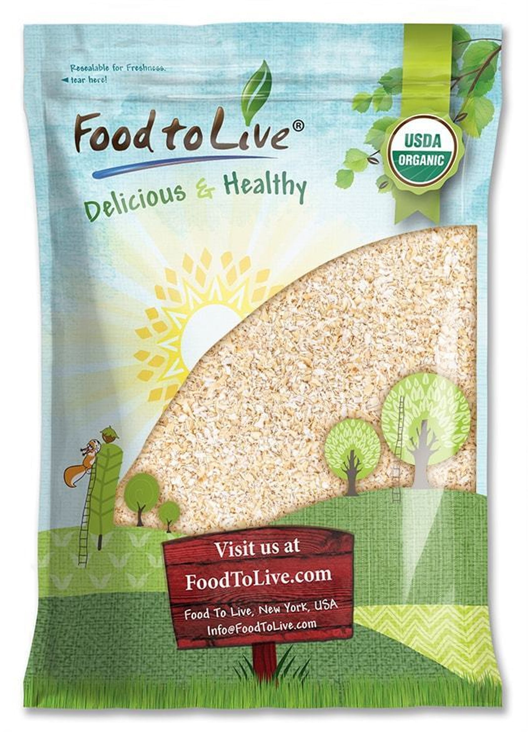 Organic Oat Bran, 10 Pounds — NonGMO, Kosher, Raw, Vegan — by Food to