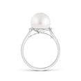 thumbnail image 2 of ANGARA South Sea Cultured Pearl and Diamond Bypass Ring in 14K White Gold for Women | June Birthstone, Birthday, Anniversary, Jewelry Gift for Women | Pearl Ring, 2 of 7