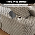 thumbnail image 4 of Astronovo 80" Oversized Double Chaise Lounge Chair, Cloud Plush Upholstered Sofa Bed,  Sleeper Couch for Living Room,Bedroom, No Assembly Required,Grey, 4 of 9