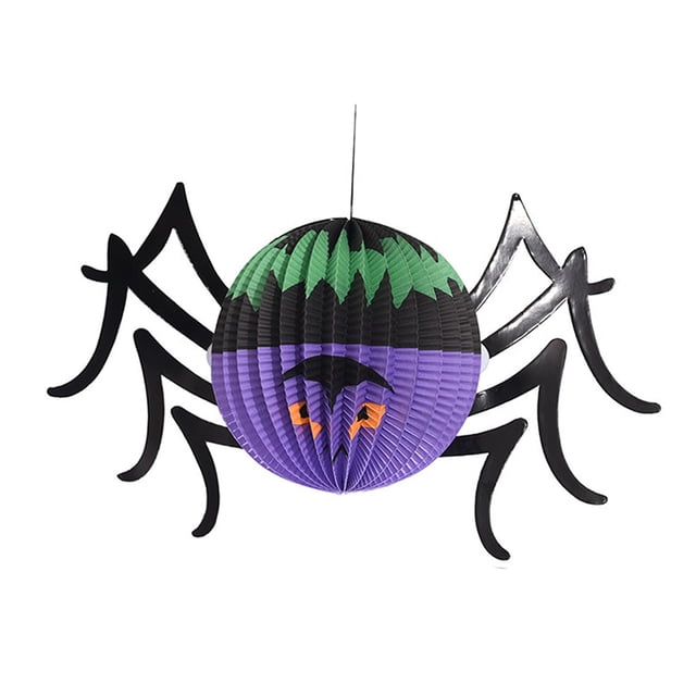 tredstone Happy Halloween Paper Hanging Lantern Ghost Hanging Pumpkin Bat Spider Props Paper for Trees Bar DIY Accessory