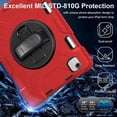thumbnail image 2 of Case for iPad Air 11 Inch M3 M2 2025 2024, iPad Air 5th / Air 4th Generation Case 2022 2020, iPad Pro 11 2022 - 2018 with Screen Protector/Pen Holder/Rotating Stand/Hand Strap/Shoulder Strap, 2 of 7