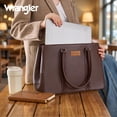 thumbnail image 2 of Wrangler Laptop Tote Bag for Women 15.6 Inch Computer Bag for Work Large Double Compartment Purse and Handbag,Coffee, 2 of 6