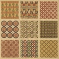 thumbnail image 1 of Ahgly Company Machine Washable Indoor Square Transitional Orange Area Rugs, 7' Square, 1 of 7