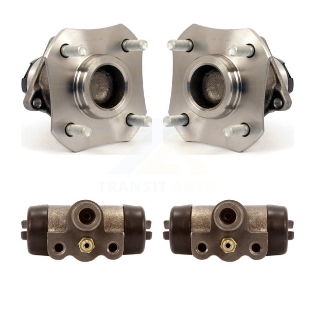 Transit Auto Rear Wheel Cylinders and Hub Bearing Assembly Kit for Car Nissan Versa - Left Right Side (Driver Passenger) K7D-101904