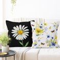 thumbnail image 7 of Farmhouse Colorful Floral Butterfly Pillow Covers Set of 4,Rustic White Daisy Throw Pillow Covers Flower Plant Decorative Pillow Covers for Couch Sofa Bed Home Decor Pillowcase,18x18 Inches., 7 of 7