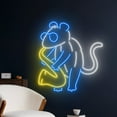 thumbnail image 2 of Handmadetneonsign Mouse Saxophone Neon Light, Mouse Led Light, Mouse Led Sign, Saxophone Neon Sign, 2 of 5