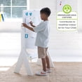thumbnail image 4 of Little Partners Contempo Art Toddler Easel - Adjustable Height Two-Sided Paint Station for Kids with Chalk Board, Magnetic Dry Erase Board, Paper Holder, Paint Containers - Soft White, 4 of 11