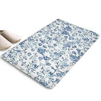 Pioneer Flower Floral Print Flannel Non Slip Door Rugs,Washable Door Mats Indoor,Decorative Door Mats,Dirt-Resistant and Absorbent Doormat for Entrance,Bedroom,Kitchen,Bathroom,31.5"x17"