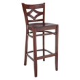 thumbnail image 1 of Tabouret de Bar à Rideaux en Chêne Moyen avec Assise en Bois, 1 of 1