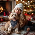 thumbnail image 4 of Dog Bandana 1 Pack,Dark Blue Christmas Gingerbread Pattern Bandanas for Dogs,Cat Bandana,Small/ Large Dog Bandana 2 Size,Dog Bandanas Girl Boy, 4 of 6