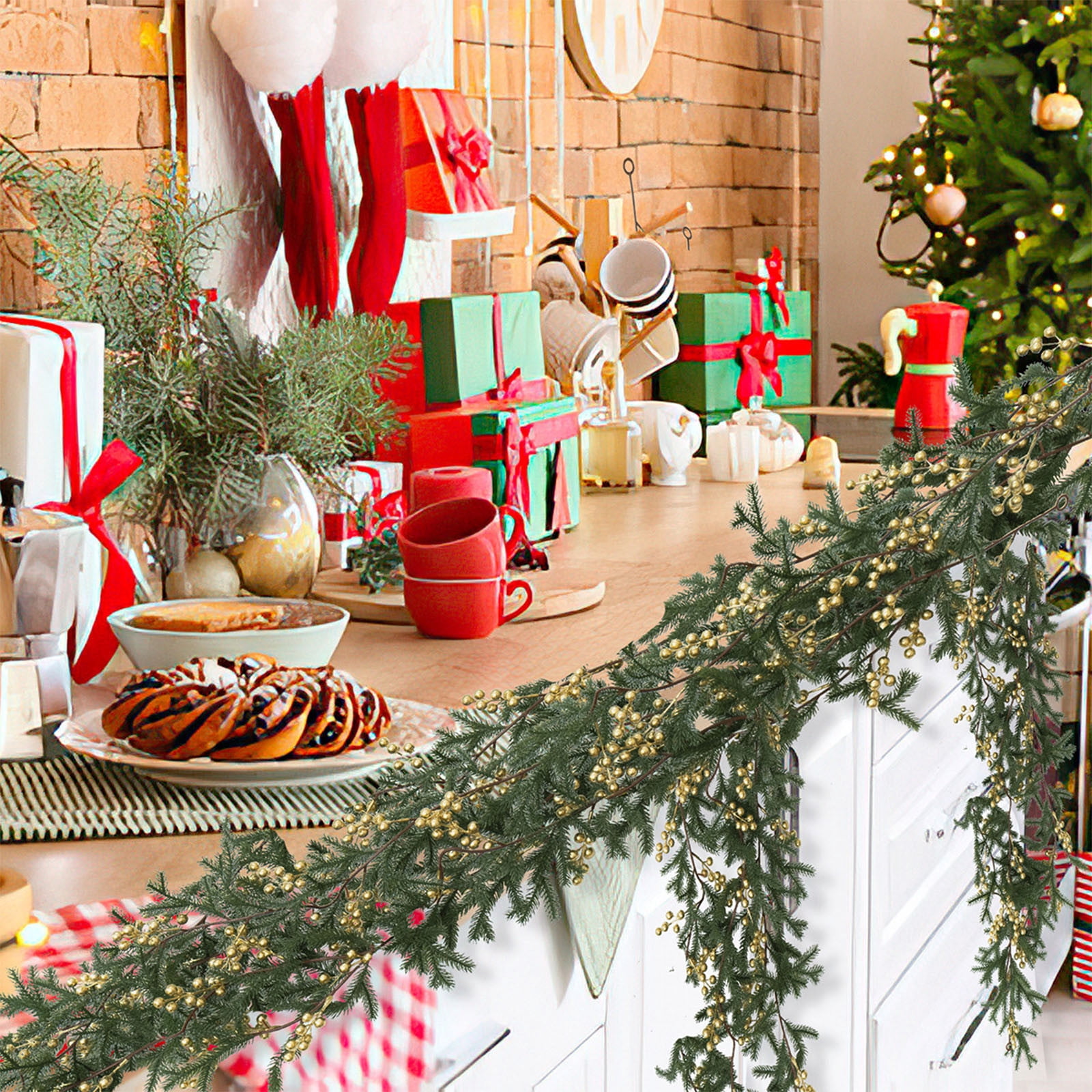 Guirlande Cèdre Artificielle Guirlande De Cèdre De Noël Artificielle 2.7m - Pin Synthétique Réaliste, Toucher Naturel Pour Cheminée, Décoration Guirlande Cèdre Pin Faux Guirlande Cèdre Artificielle Guirlande De Cèdre De Noël Artificielle 2.7m - Pin Synthétique Réaliste, Toucher Naturel Pour Cheminée, Décoration Guirlande Cèdre Pin Faux
