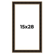 15x28 Frame Gold Antique Vintage Sold Wood Picture Frame | 1.75 Inch Moulding Width | Interior