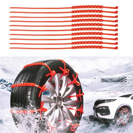10 Pcs Snow Tire Chain Car Anti-Skid Emergency Winter Driving Spikes Car (Best Tires For Winter Driving)
