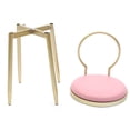 thumbnail image 4 of Miumaeov Vanity Chair Dressing Table Stool Pink Leather Seat Cushion with Backrest Makeup Vanity Stool, 4 of 18