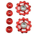 thumbnail image 2 of EeaseCA 2Pcs Aluminum Alloy Bike Wheel Rear Derailleur Pulley 11T for (Red), 2 of 3