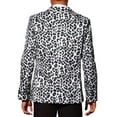 thumbnail image 3 of BLAZER DE FIESTA PARA HOMBRE INSPIRADOR CON ESTAMPADO DE ANIMALES, CHAQUETA LIGERA CON SOLAPA DE PICO, NEGRO Y BLANCO, 3 of 6