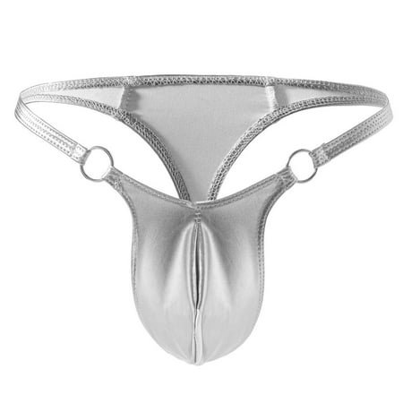 Midwennn Men s Solid Color Sexy Underwear Ring Hollow Underwear Thong Sexy Lingerie