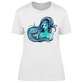 thumbnail image 1 of Sea Mermaid Holding A Boat T-Shirt Women -Image by Shutterstock, Female Small, 1 of 2