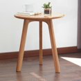 thumbnail image 2 of Hassch Natural Oak Round End Table, Solid Wood 3-Leg Side Table for Bedroom or Living Room, Multi-Functional Accent Table, Easy Assembly, 17.7" Dia x 19.7"H, 2 of 7