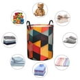 thumbnail image 4 of Easygdp Geometric Cube Pattern Art Large Dirty Clothes Hamper, Lightweight Storage Basket, Household Laundry Bag with Handle-Medium, 4 of 6
