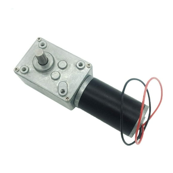 BRINGSMART A58SW31ZY 12V 470rpm DC Worm Gear Motor 3.4kg.cm Self-locking Reversed Mini Turbine Geared Motor for DIY Robot Rotating Table Door Lock Curtain Machine (12V 470rpm)