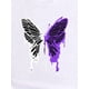 thumbnail image 4 of Camiseta De Verano Para Mujer, Cuello Redondo, Para Mochilero, Vacaciones En La CalleWomen's Casual Butterfly Print T-Shirt - Gradient Purple & White, Round Neck, Short Sleeve, Lightweight Polyester, 4 of 8