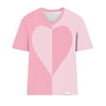 thumbnail image 3 of Plebaso Plus Size Womens V Neck Oversized Tshirts Print Short Sleeve Tees Tops Casual Loose Summer Blouses, 3 of 4