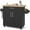 Black, variant on Costway Kitchen Island 44" Rolling Kitchen Cart with Drawer Adjustable Shelf Spice Rack Gray