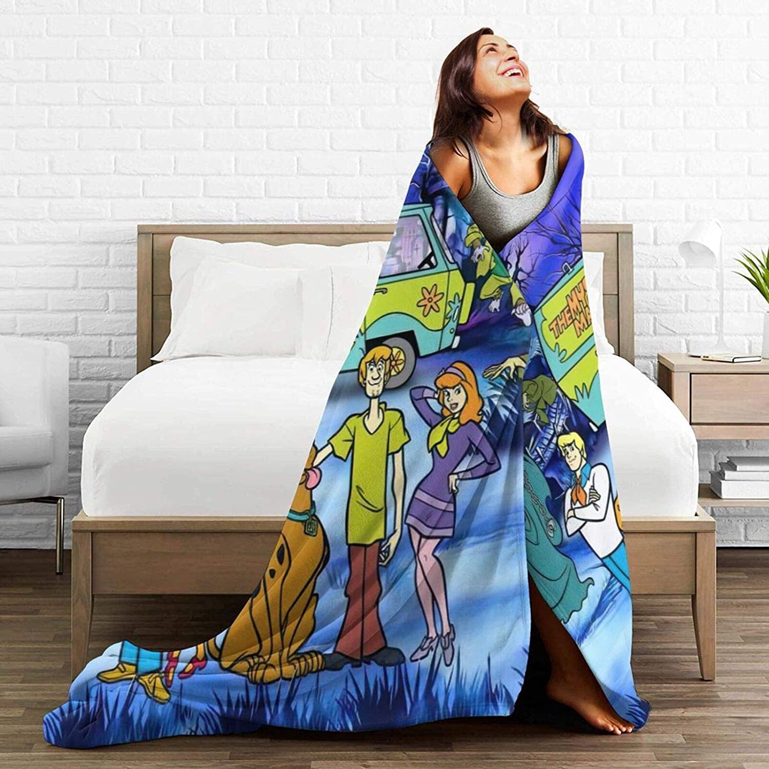 Scooby-Doo Blanket Warm Throw Blanket Unique Gifts Room Decor Blanket Soft Cozy Flannel Blanket 50"x40"