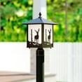 thumbnail image 2 of Vaxcel Bryce 1L Bronze Rustic Outdoor Deer Tree Post Light White Glass, 2 of 7