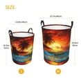 thumbnail image 5 of PHELIKA Ocean Sunrise Tropical Palm Tree Island Hawaiian Sunset Sea Waves Summer 01 Laundry Basket 65L Large Foldable Round For Dirty Clothes Toy Storage, 5 of 6