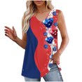 thumbnail image 2 of GaThRRgYP Summer Womens Tank Tops,Women's Sleeveless Off-Shoulder Top,2025 Women's Spring and Summer New Tank Neck Print Casual Fashion Top Pink M, 2 of 8