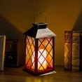 thumbnail image 2 of Hanging Solar Lantern Lights PVC Outdoor Waterproof LED Flickering Flameless Candle Decorative Solar Lantern , for Patio Courtyard Garden, 2 of 7