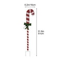 thumbnail image 3 of Christmas Outdoor Solar Garden Lights – Iron Snowman Candy Pathway Stakes, Waterproof Holiday Lawn Decorations, 3 of 4