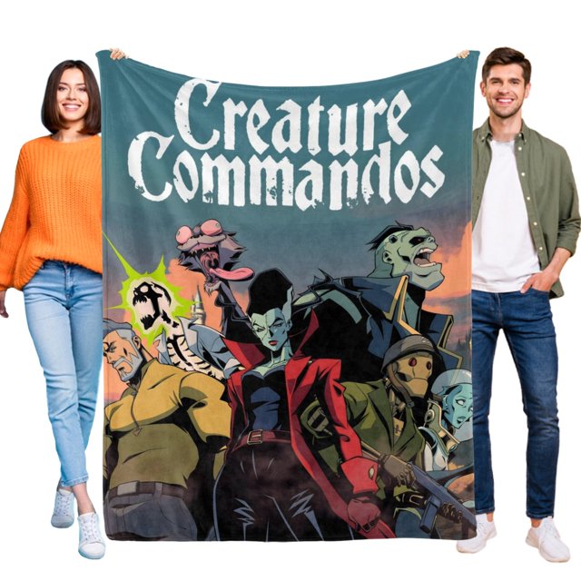 Creature Commandos anti-pilling, suave, ligera, esponjosa y acogedora de lujo para hogar y cocina – Perfecta para niños y adultos,200X150cm