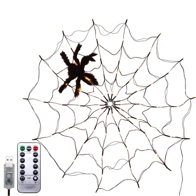 WHEANG Halloween LED Warm Light Decorative Lamp With Remote Control USB Powered + Prop For Festive Atmosphere Room Decor