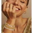 thumbnail image 5 of Gold Beaded Bracelets for Women, 14K Real Gold Plated Jewelry for Women Dainty Pearl Bead Bracelets Stack, Non Tarnish Trendy Stackable Ball Cross Stretch Bracelet Set Fashion Accessories Gifts, 5 of 18