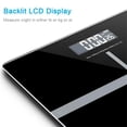 thumbnail image 5 of Bathroom Scale Digital – High-Precision 400 lb Capacity Smart Body Weight Scale for Adults, Black, Battery-Powered, 10.2 x 10.2 Inch, 5 of 8
