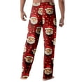 thumbnail image 4 of WTOBBY Men's Anime Christmas Print Pajama Pants, Sleepwear Casual Drawstring Elastic Waist Comfy Straight Yoga Loose Trousers for Holiday Season and Home Wear,Red S, 4 of 4