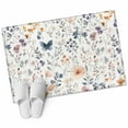 thumbnail image 2 of Watercolor Wildflowers 2x3 Door Mat Rug, Spring Pastoral Botanical Flowers Non-Skid Rubber Backing Large Rectangle Rugs - Living Room Bedroom Home Office, Indoor Floor Mat Carpets Washable Rug, 2 of 9