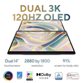 thumbnail image 7 of ASUS Zenbook Duo AI Powered 2-in-1 Laptop 14.0in Touchscreen OLED 2.8K Display (Intel Ultra 9-285H, 32GB LPDDR5X, 4TB PCIe SSD, Active Pen, Backlit KB, 2 Thunderbolt 4, WiFi 7, Webcam, Win 11 Home), 7 of 7
